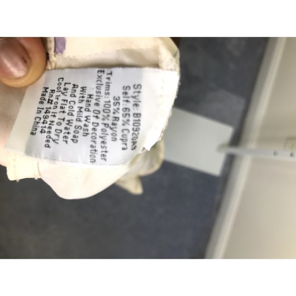 Johnny Was Biya Tunic Top Womens S Cream Embroidered Floral Long Sleeve V-Neck - Picture 14 of 14